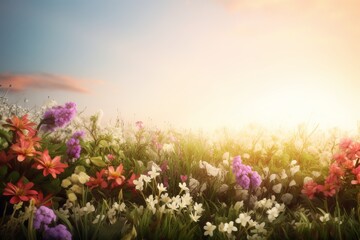Obraz na płótnie Canvas spring flower background on white background