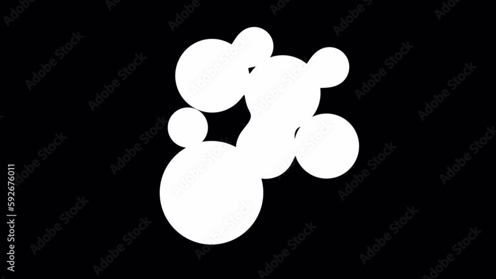 Aufkleber morphing liquid blobs in a metaball animation. background of 3d abstract colorful metaballs. 4k ultr