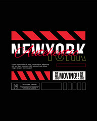 new york clothing typography, slogan and abstract design vector illustration