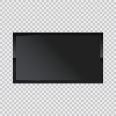 LED TV mockup in 3Ds of Realistic light box. Illuminated lightbox with empty space for design