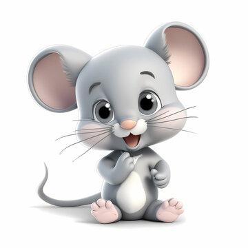 Baby Mouse Cartoon. Generative AI