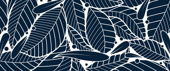 Abstract botanical leave background vector.