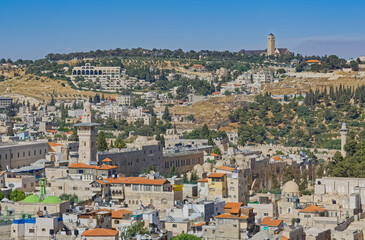 Roofs of the old city Jerusalem Israel