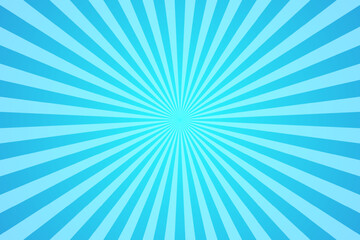 Blue Sunburst Pattern Abstract Background. Ray. Radial. Vector Illustration