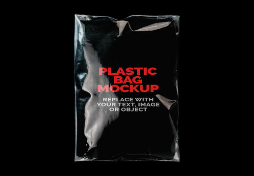 Plastic Bag Transparent Case Texture Effect Mockup Template