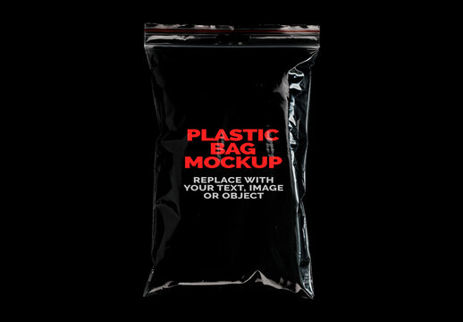 Plastic Bag Transparent Case Texture Effect Mockup Template