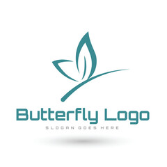 Vector - Butterfly conceptual simple icon. Logo. Vector illustration