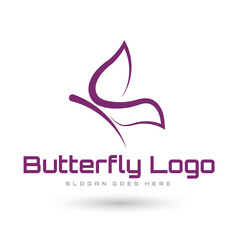 Vector - Butterfly conceptual simple icon. Logo. Vector illustration