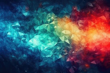 Obraz na płótnie Canvas Frozen Prism: A Colorful Geometric Wonderland Generative AI 8
