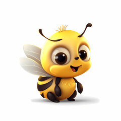 baby bee cartoon. Generative AI