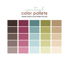 Color palettes collection background. Neutral color