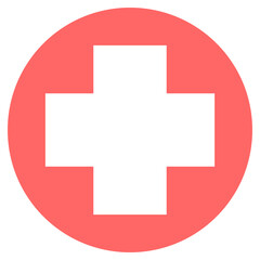 Healthcare icon, medical first aid sign. Pharmacy treatment, health pill, medication vitamin and tablet, vector illustration