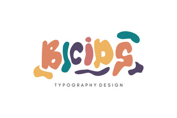 Bicids Typography Logo Design. T-shirt Typography Design. Logo Vector. Modern Typography. Colorful