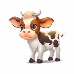 cute baby cow. Generative AI