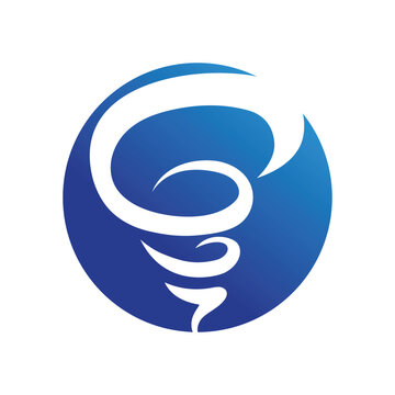 Hurricane logo symbol, abstract icon vector illustration