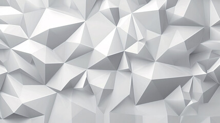 White low poly background texture. 3d rendering.