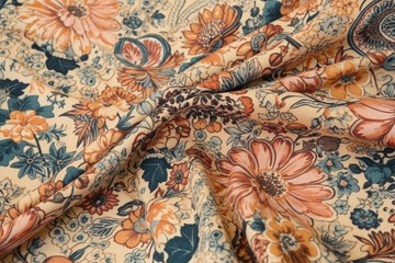 fabric texture background. blue. generative ai