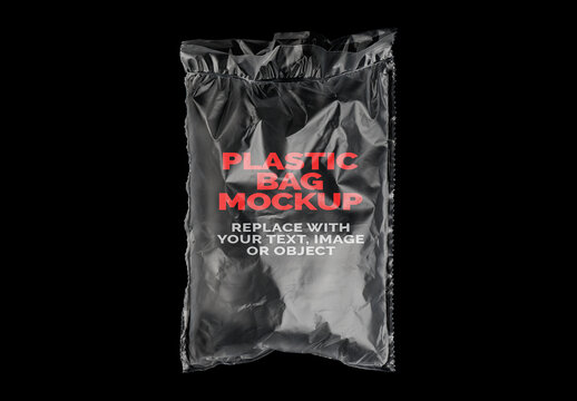 Plastic Bag Transparent Case Texture Effect Mockup Template