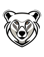 panda face vector for tshirt design vector