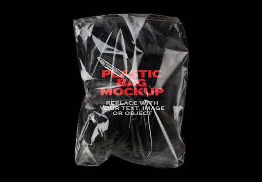 Plastic Bag Transparent Case Texture Effect Mockup Template