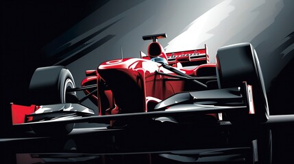 Fototapeta premium Formula 1 Car Series 5, Generative AI, Illustration
