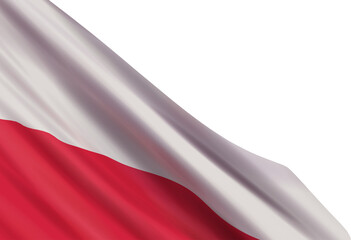 Realistic Flag of Poland isolated on a transparent background. Design element for Day of the Flag, Constitution Day, Independence Day.