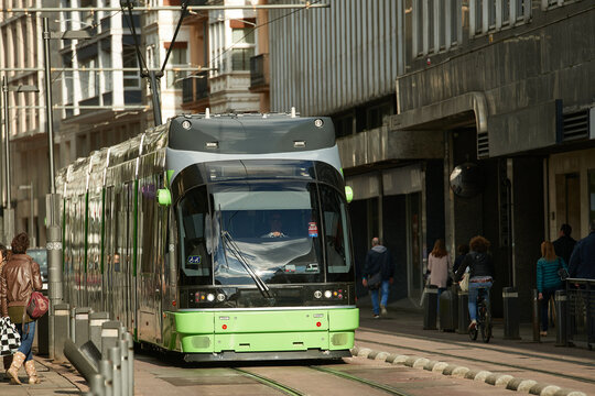 Street view with Tram, Vitoria-Gasteiz, Alava