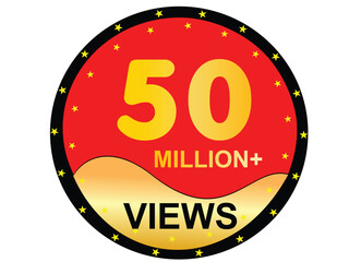 50M Views celebration background design.50 million Views vector design
