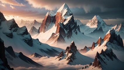 Mountain landscape, generative AI