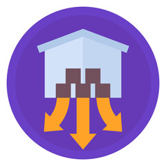 distribution center flat icon