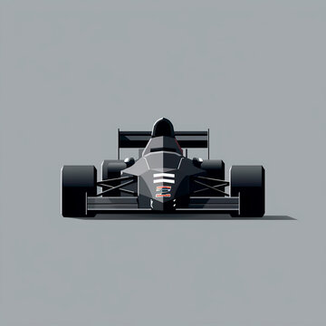 racing car on grey