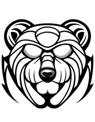 head of a tiger tshirt design vector