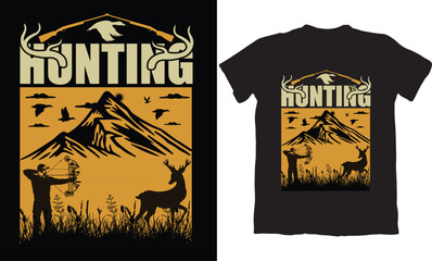 HUNTING-HUNTING T-SHIRT DESIGN GRAPHIC
