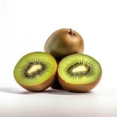 Kiwi fruit isolated on white background. Generative AI