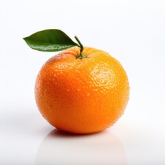 Tangerine fruit isolated on white background. Generative AI