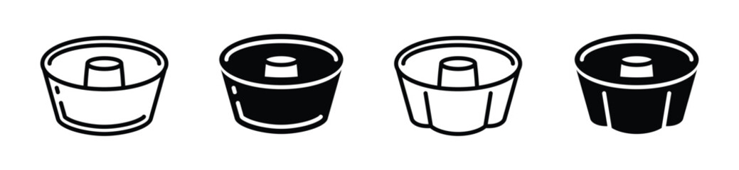 Cake mold icon vector. Cake pan icon symbol in line and flat style. Vector illustration