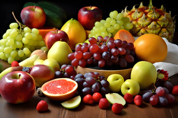 Naklejka na ściany i meble Fruit, Healthy, Food, Vegetable, Diet, Green, Organic,