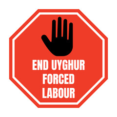 Obraz premium End Uyghur forced labour symbol