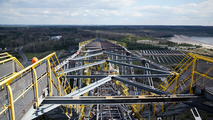 Besucherbergwerk und Förderbrücke F60 im Tagebau zum Kohleabbau