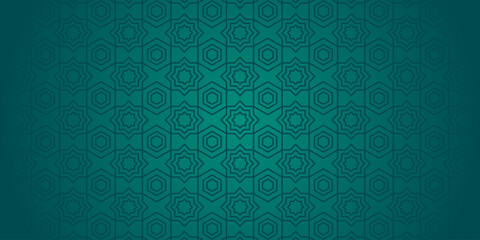 vector flat arabic pattern background green color