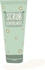 Scrub Exfoliate Illustration