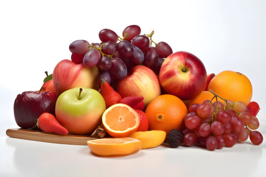 fruit, food, apple, grapes, fresh, fruits, isolated, healthy, grape, green, red, ripe, orange, apples, white, diet, pear, yellow, juicy, peach, vegetable, organic, vegetarian, sweet, freshness