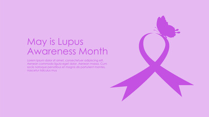Fototapeta premium may is lupus awareness month banner template