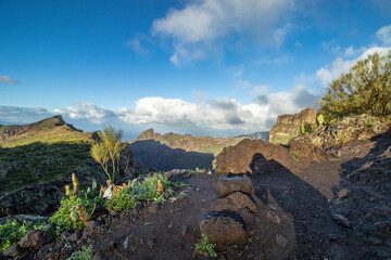 Blick über das Teno Gebirge in Teneriffa