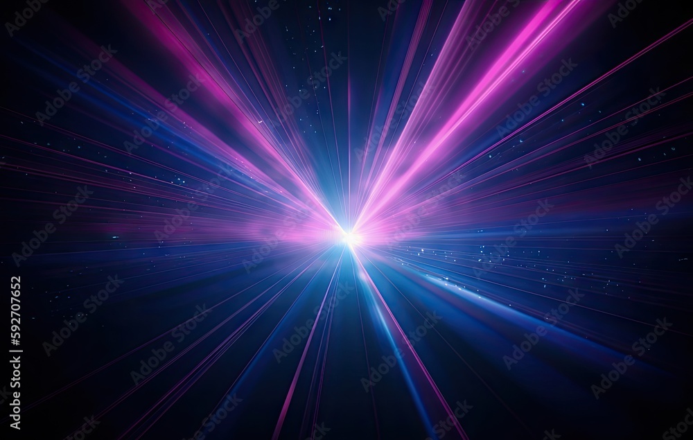 Poster abstract futuristic technology concept. neon hexagon tunnel modern background. fluorescent ultraviol