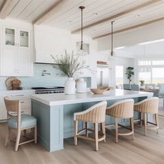 Modern kitchen interior, 4K