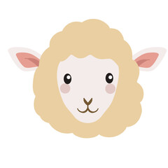 Cartoon Sheep Head