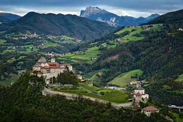 Sabiona Monastery is the spiritual cradle of Tyrol. Chiusa Klausen, Isarco Valley, South Tyrol, Italy.