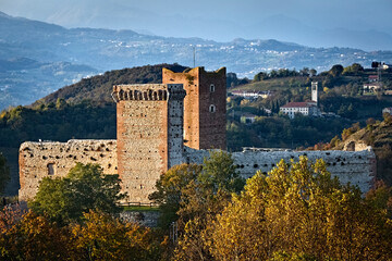 The castle of the Villa is known as the castle of Romeo. Montecchio Maggiore, Veneto, Italy.