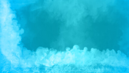 Blue clouds of heaven or smoke screen fame at left - bottom - abstract 3D rendering